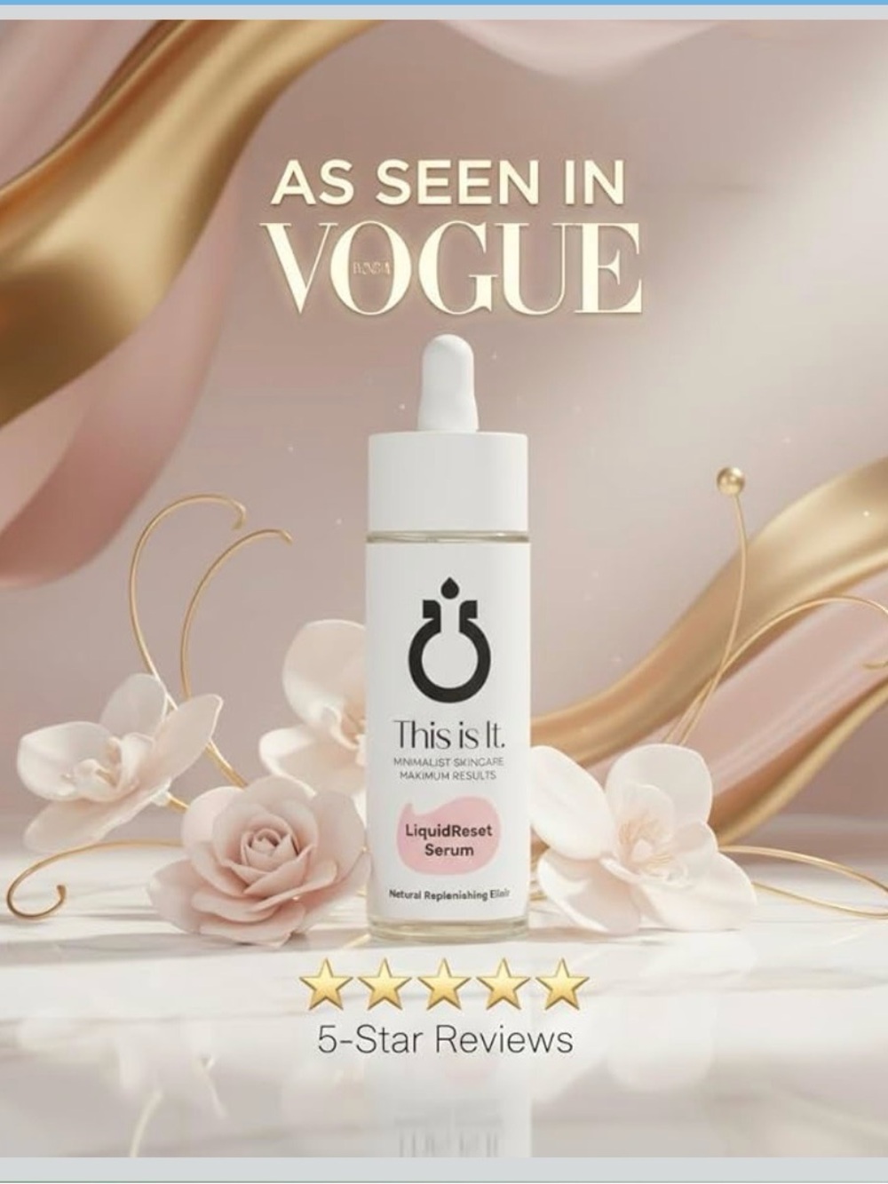 This is it. LiquidReset Serum - Natural Replenishing Elixir
